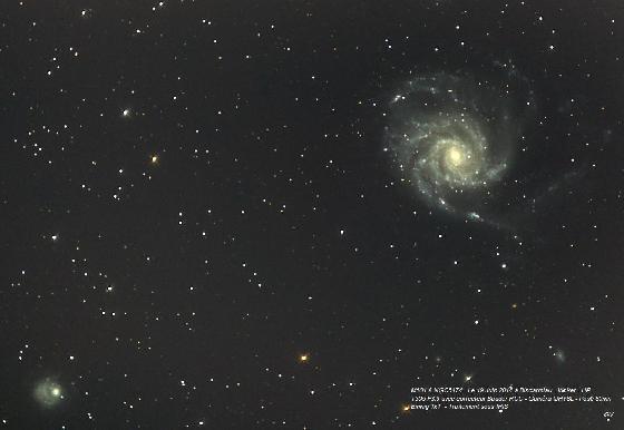 M101 et sa voisine NGC5474 au T305 M101 et sa voisine NGC5474 au T305