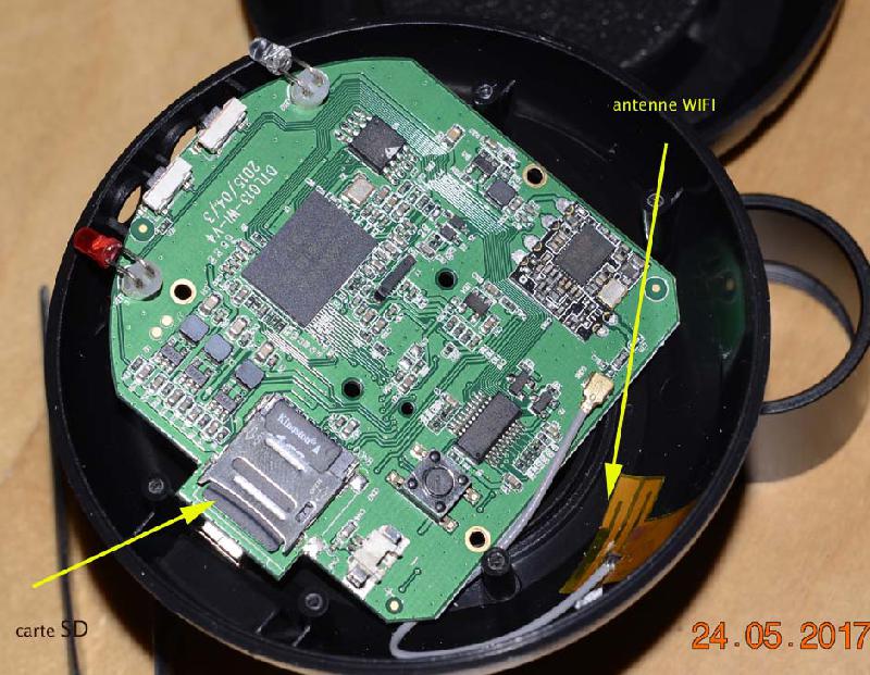 interieur de la webcam BRESSER