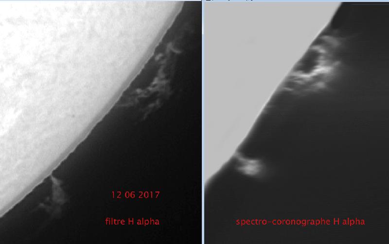 comparaison filtre h alpha et spectro comparaison filtre h alpha et spectro