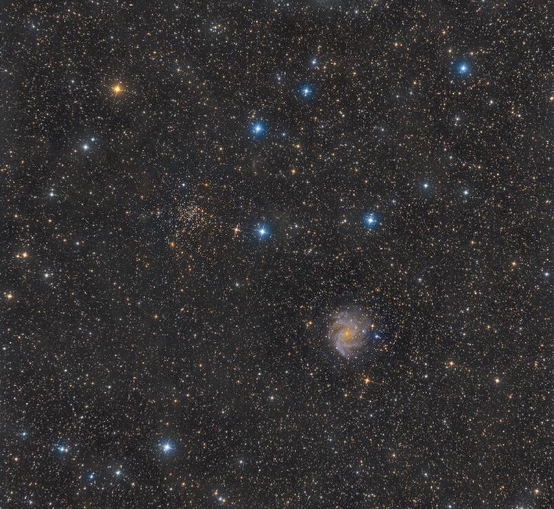 Groupe Amas ouvert et Galaxie spirale Ngc6964 Groupe Amas ouvert et Galaxie spirale Ngc6964
