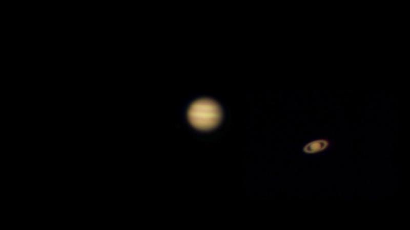 photomontage jupiter et saturne 