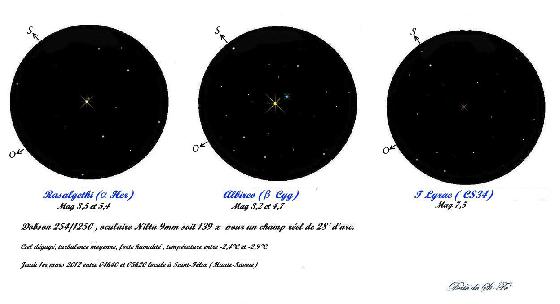 Rasalgathi, Albireo et T-Lyrae