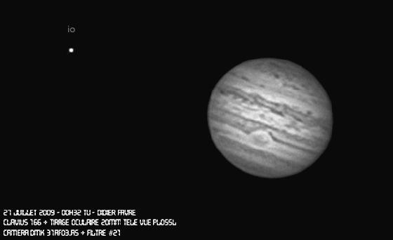 Jupiter, le 27 juillet 2009 à 00h32 TU Jupiter, le 27 juillet 2009 à 00h32 TU