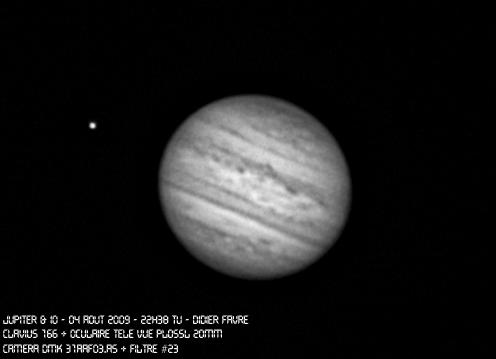 Jupiter & Io, le 4 août 2009 à 22h38 TU