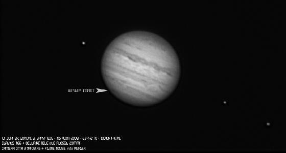 Jupiter & Io, le 5 août 2009 à 23h42 TU Jupiter & Io, le 5 août 2009 à 23h42 TU