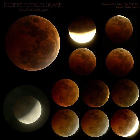 Eclipse lunaire, 28 octobre 2004 Eclipse lunaire, 28 octobre 2004