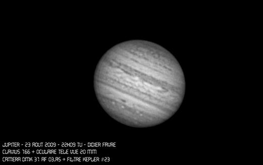 Jupiter, le 23 août 2009 à 22h09 TU Jupiter, le 23 août 2009 à 22h09 TU