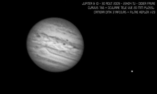 Jupiter & Io, le 29 août 2009 à 22h04 TU Jupiter & Io, le 29 août 2009 à 22h04 TU