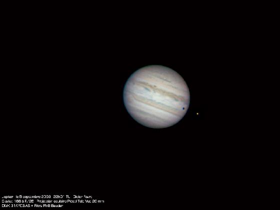 Jupiter & Io, le 5 septembre 2009 à 22h01 TU Jupiter & Io, le 5 septembre 2009 à 22h01 TU