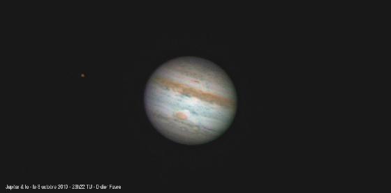 Jupiter, le 8 octobre 2010 à 23h22 TU Jupiter, le 8 octobre 2010 à 23h22 TU