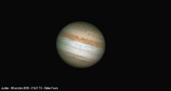 Jupiter, le 08 octobre 2010, 21h27 TU Jupiter, le 08 octobre 2010, 21h27 TU