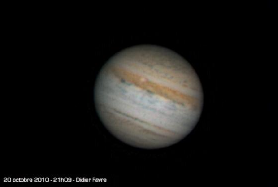Jupiter, le 20 octobre 2010 à 21h09 TU Jupiter, le 20 octobre 2010 à 21h09 TU