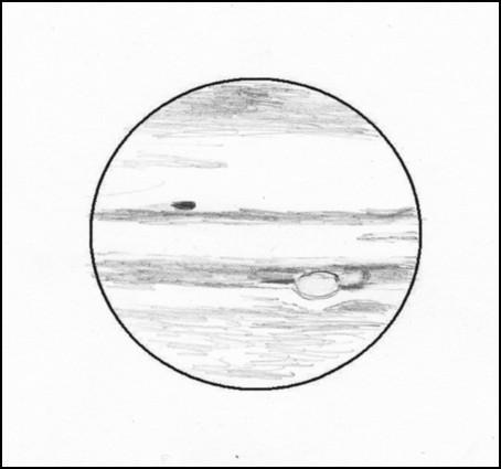 Jupiter le 17 novembre 2011 Dessin