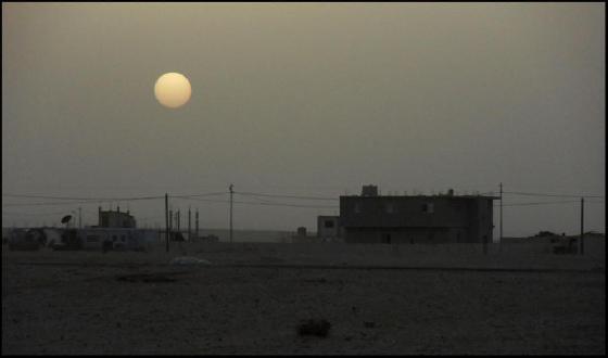 Coucher de Soleil dans le désert
