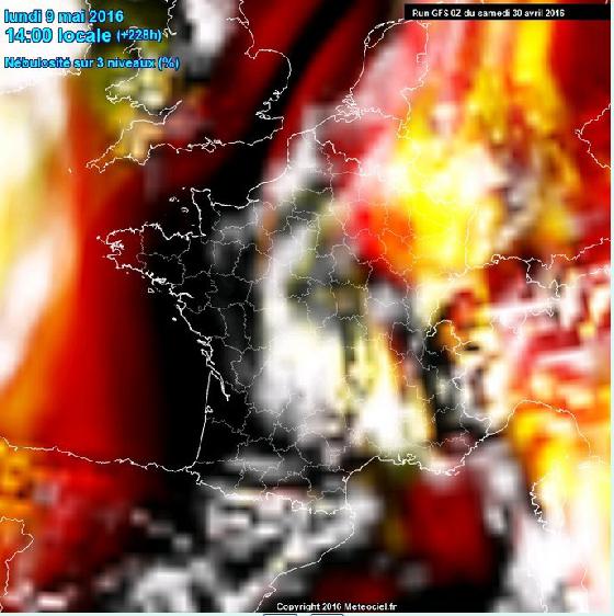 Météo 20160509 du 20160430 carte GFS
