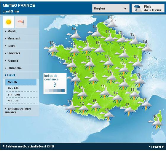 Météofrance 20160509 du 20160430 carte