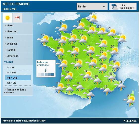 Météofrance 20160509 du 20160502