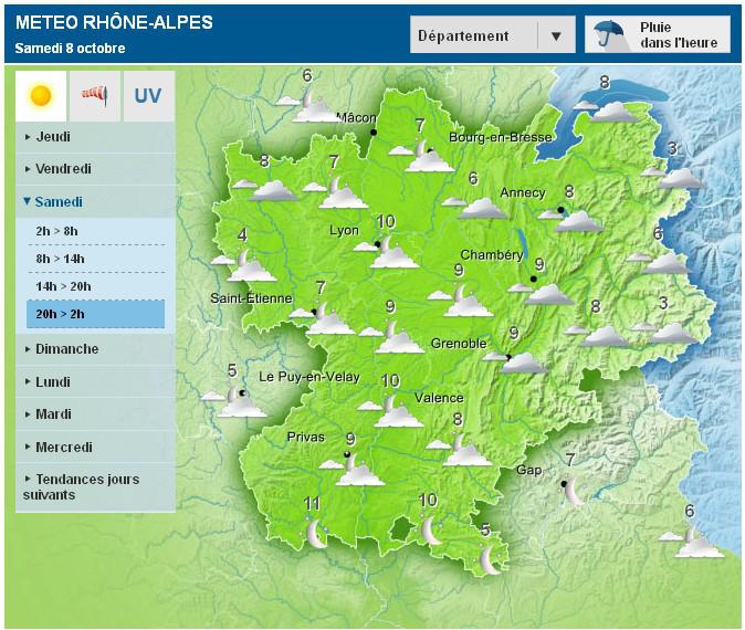 prévision météofrance 20161008 2 jours avant