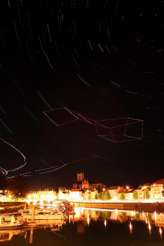 Filé d'étoiles sur Meaux, rotation de la Grande Ourse