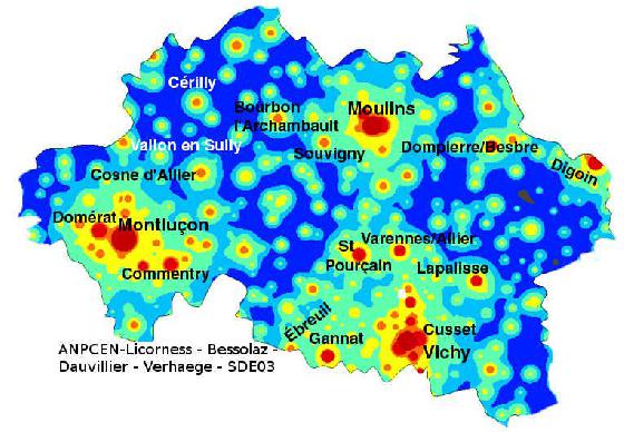 Carte PL de l'Allier Carte PL de l'Allier