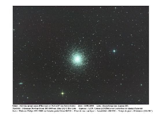 Amas globulaire M13 - Grand amas d'Hercule Amas globulaire M13 - Grand amas d'Hercule
