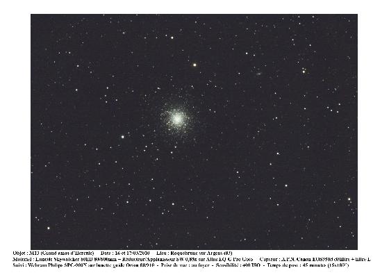 Amas globulaire M13 - Grand amas d'Hercule Amas globulaire M13 - Grand amas d'Hercule