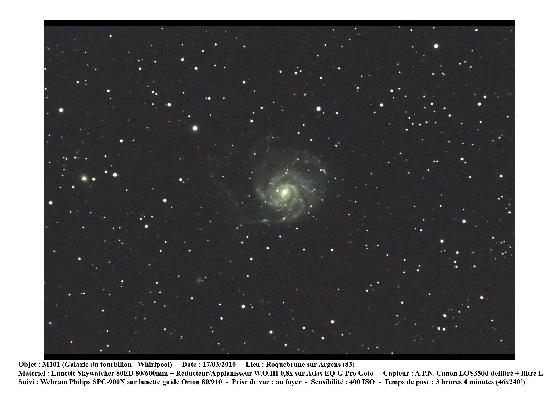M101 - La galaxie du tourbillon (Whirlpool) M101 - La galaxie du tourbillon (Whirlpool)