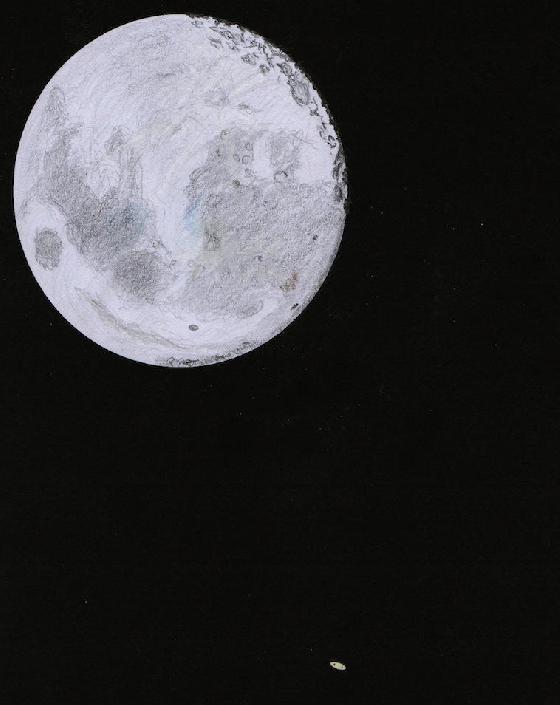 saturne et la lune
