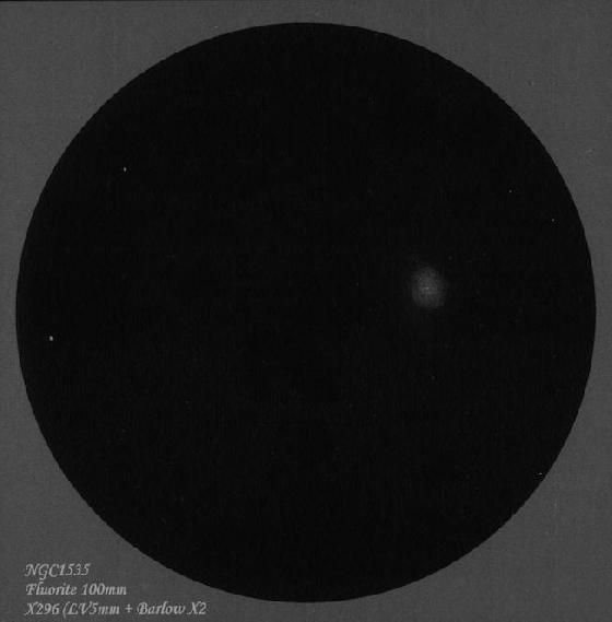 NGC1535 nébuleuse planétaire.