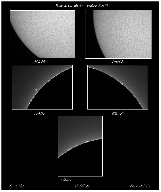 Observation Solaire du 15 Octobre