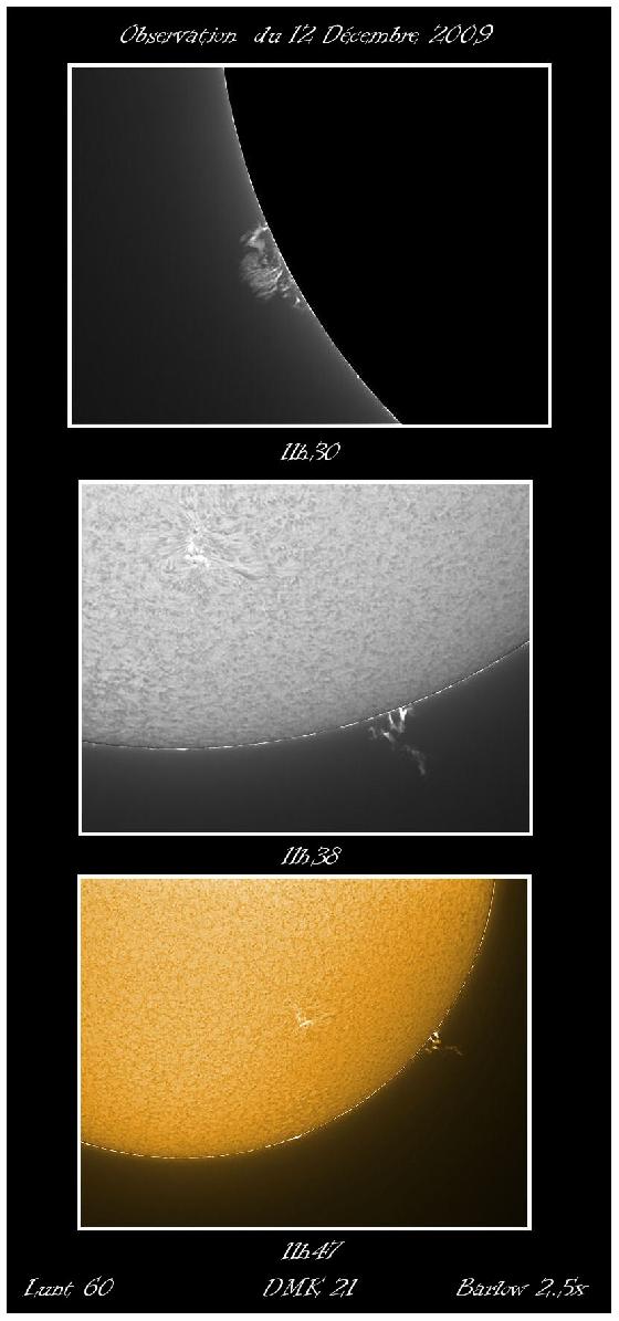 Observation Solaire du 12 Décembre Observation Solaire du 12 Décembre