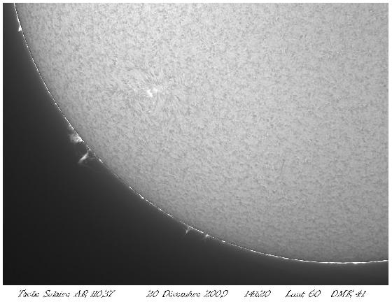 AR 11037 et protuberances AR 11037 et protuberances