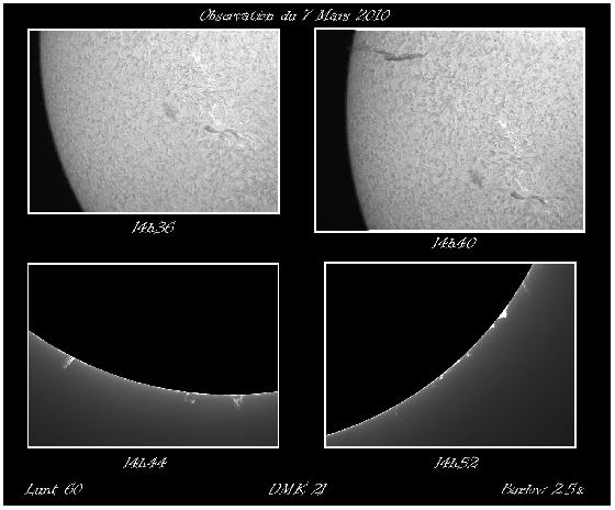 Observation du 7 Mars Observation du 7 Mars