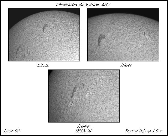 Observation du 9 Mars Observation du 9 Mars