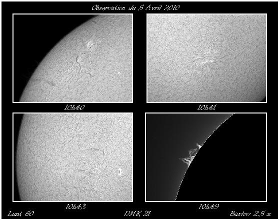 h-alpha du 5  Avril-1