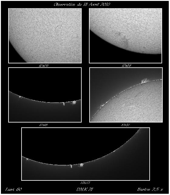 Observation du 18 Avril