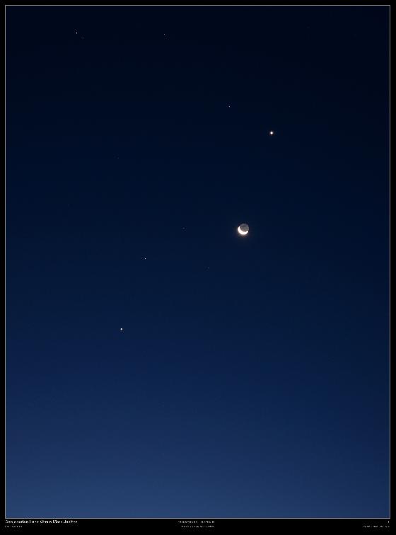 Conjonction Lune Venus Mars Jupiter 09-10-2015 Conjonction Lune Venus Mars Jupiter 09-10-2015