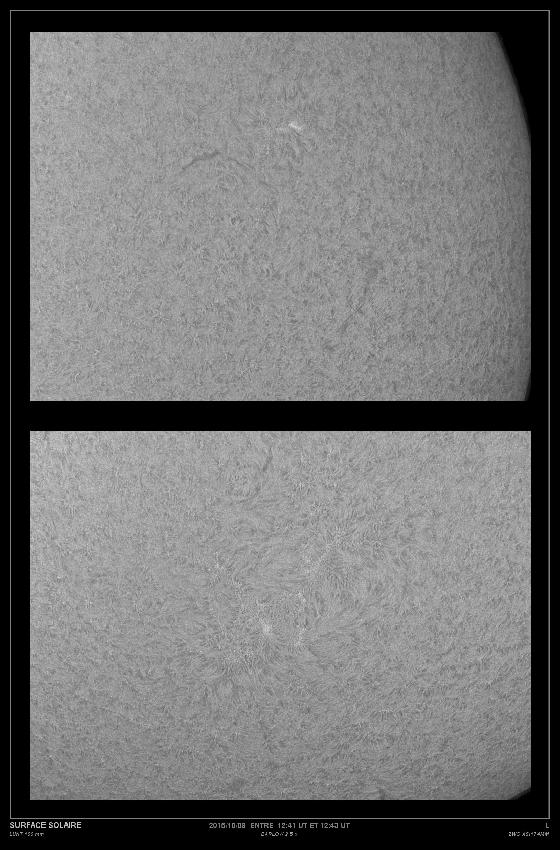 Observation du 9 Octobre 2015 Surface Observation du 9 Octobre 2015 Surface