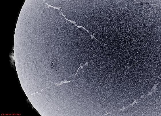 SUN H-ALPHA CORONADO 60MM DS WITH DMK41 25/05/15
