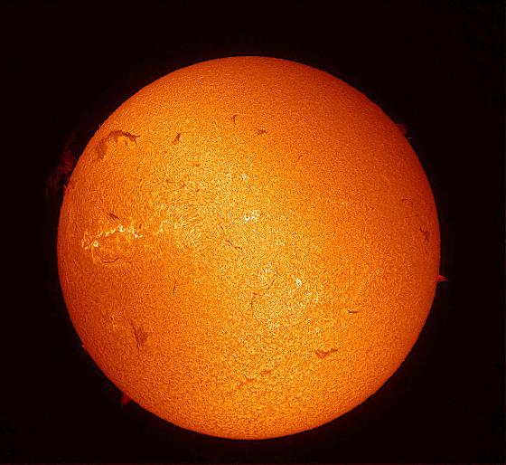SOLEIL EN H-ALPHA LUNETTE CORONADO 60MM DOUBLE FILTRATION DU 01/07/15