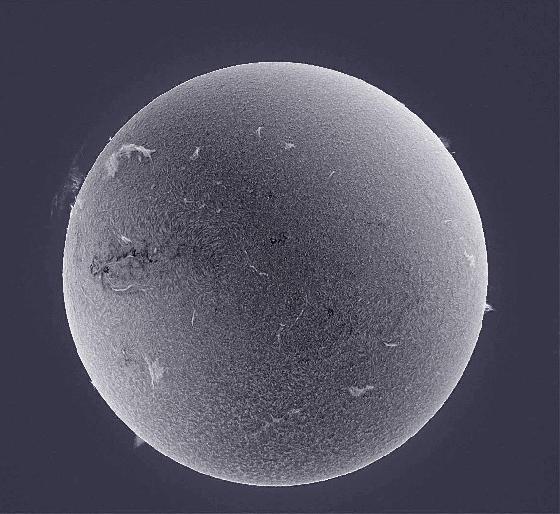 SOLEIL EN H-ALPHA LUNETTE CORONADO 60MM DOUBLE FILTRATION DU 01/07/15