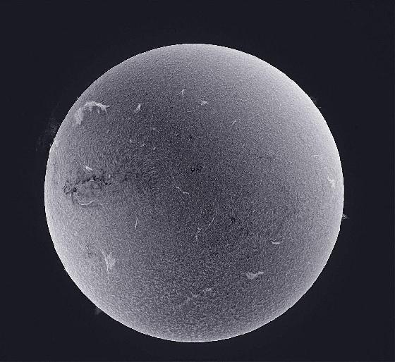 SOLEIL EN H-ALPHA LUNETTE CORONADO 60MM DOUBLE FILTRATION DU 01/07/15