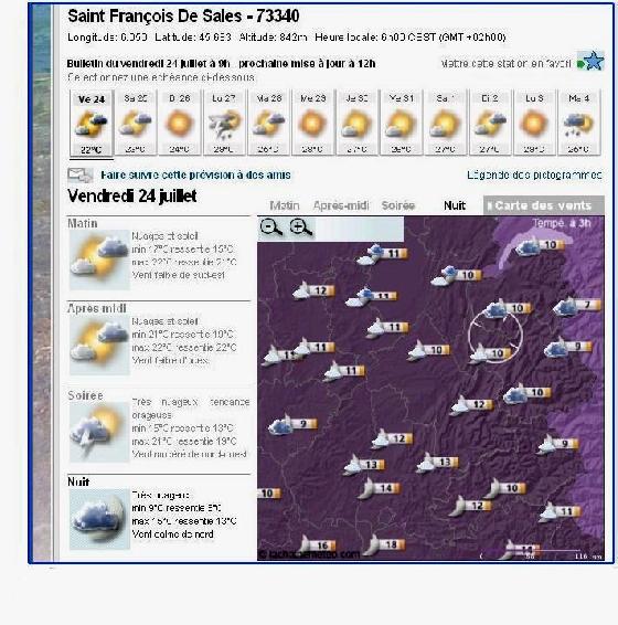 m&eacute;t&eacute;o st fran&ccedil;ois