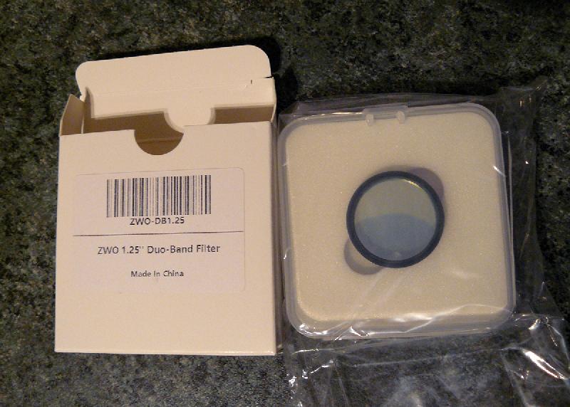 Filtre ZWO "DUO BAND" 31.75 mm (1.25") - NEUF