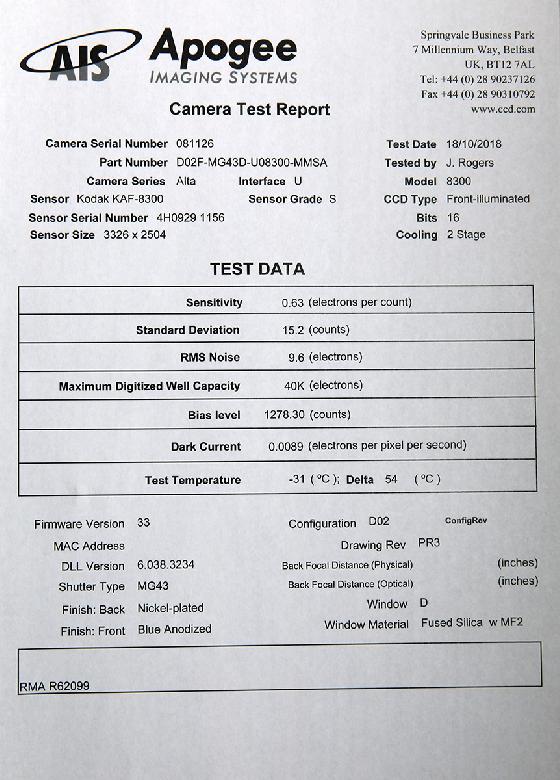  Caméra CCD Alta U8300