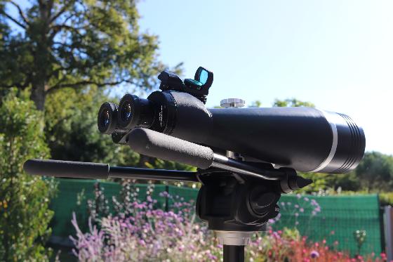 Jumelles 25X100 + trépied/tête video Manfrotto