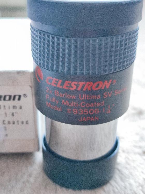 Barlow Celestron x2 made in Japan