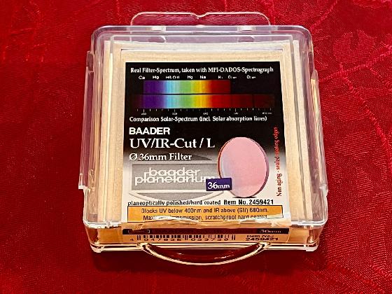Filtres Baader LRGB Ha et OIII - 36mm non montés