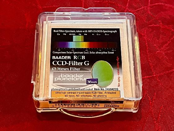 Filtres Baader LRGB Ha et OIII - 36mm non montés