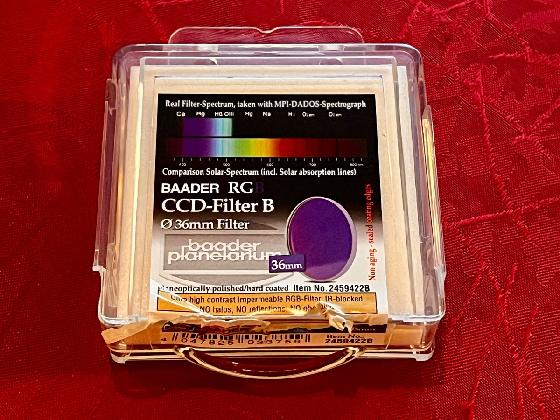 Filtres Baader LRGB Ha et OIII - 36mm non montés